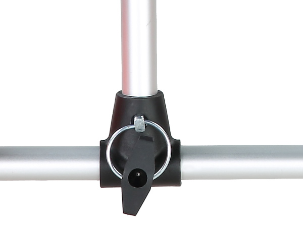 close-up of VEVOR heavy duty kayak cart frame showing connecting joint and sturdy metal rods.