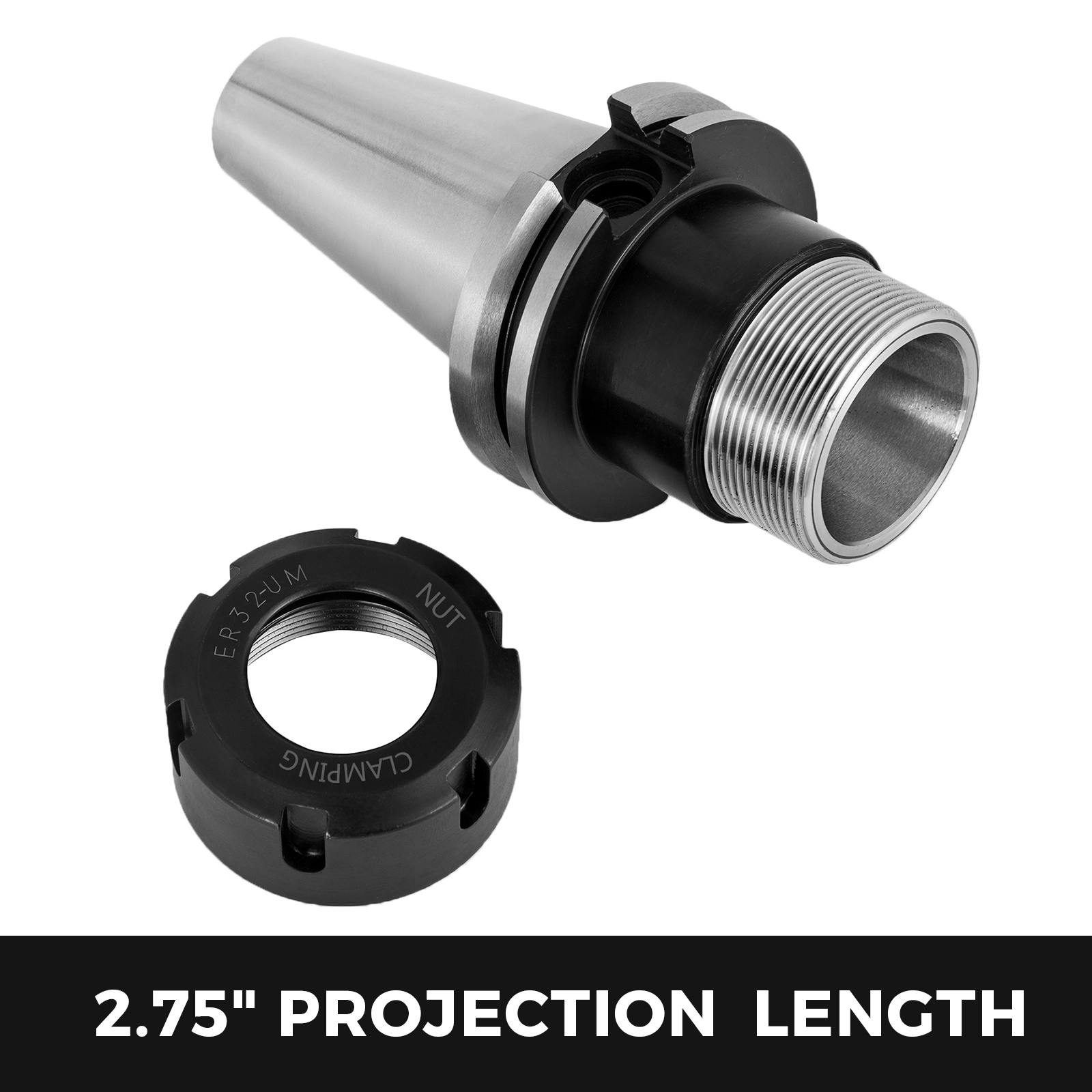 VEVOR cat40 er32 collet chuck set with 2.75" projection length.