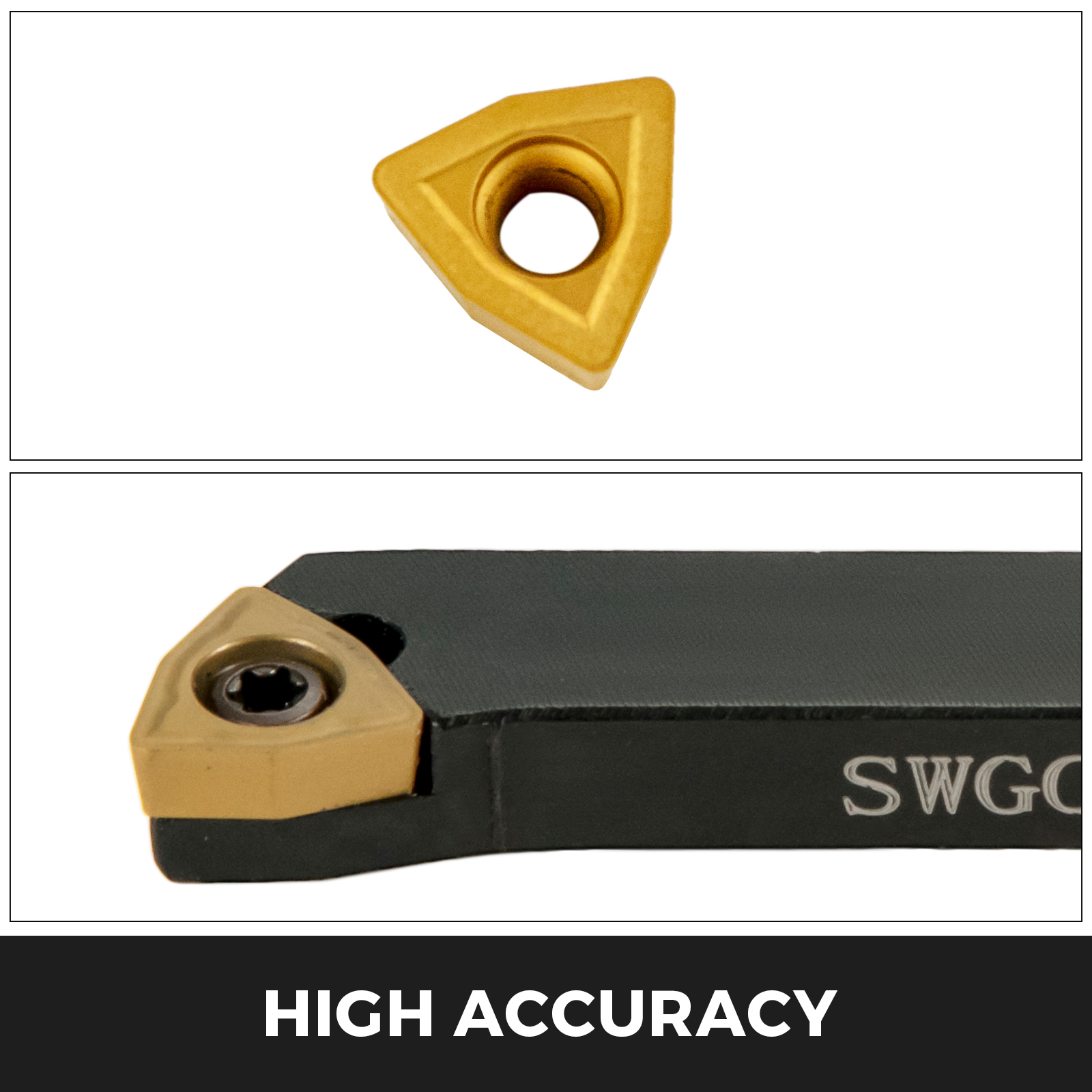 VEVOR indexable carbide tools, high-accuracy cutting insert and holder.