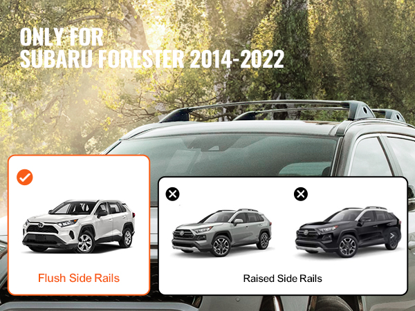 VEVOR roof rack cross bars for toyota rav4 2019-2023 with flush side rails under sunlight.