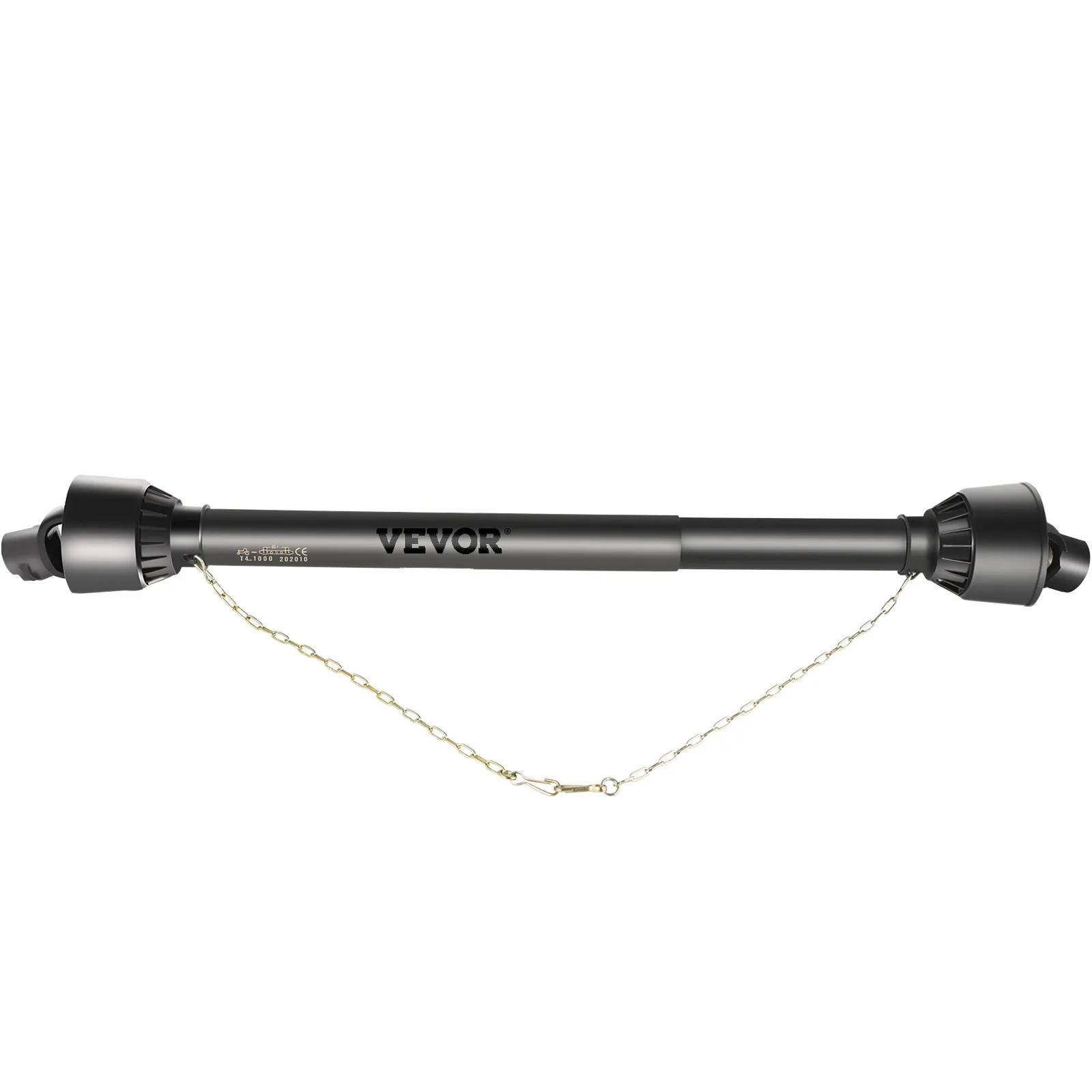 VEVOR pto shaft in black with safety chain and end caps