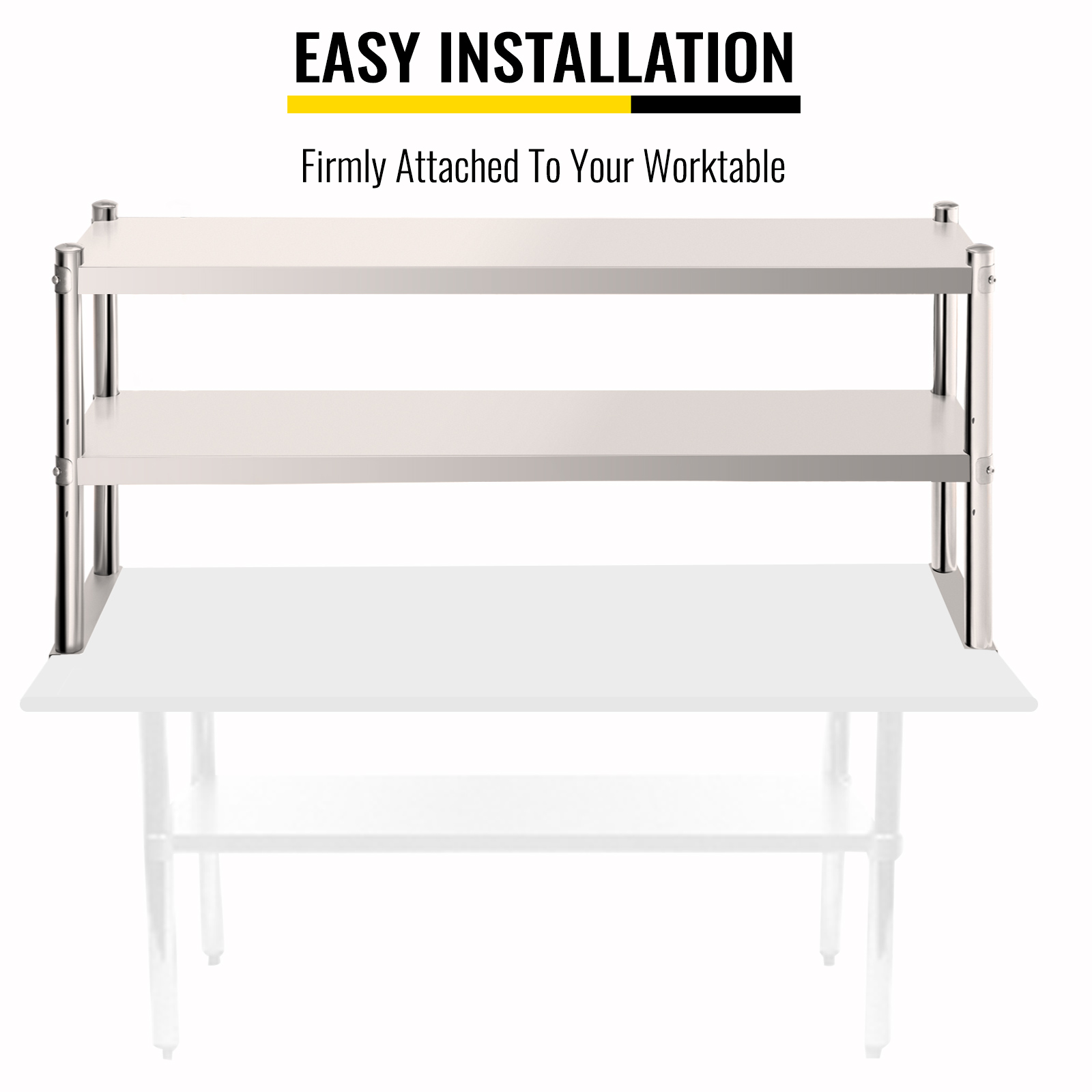 VEVOR double overshelf with easy installation for worktable