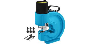 VEVOR hydraulic hole punching tool with screws and wrench set included.