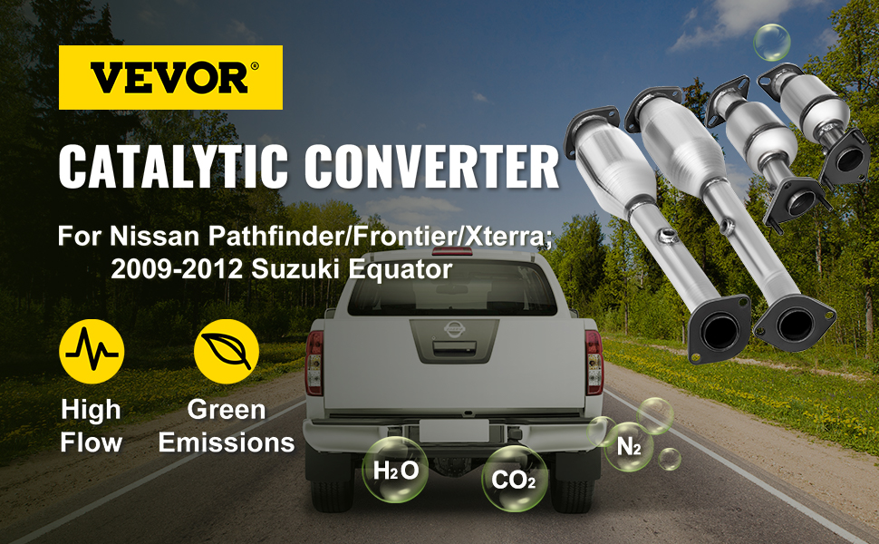 VEVOR exhaust manifold for nissan and suzuki, high flow, green emissions