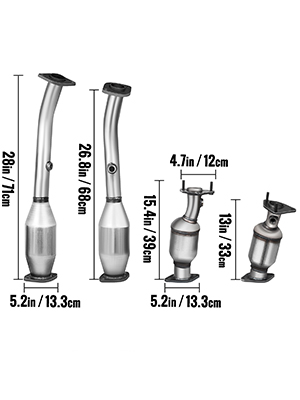 VEVOR exhaust manifold sizes and dimensions.