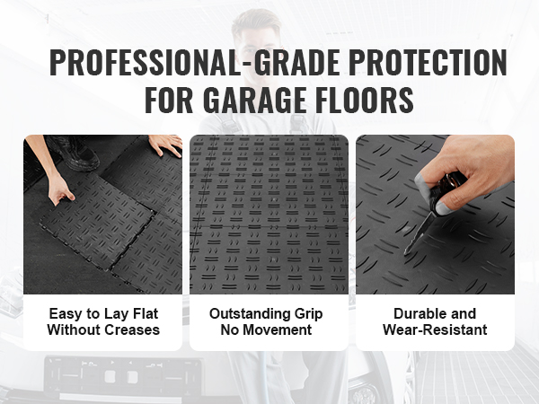 VEVOR garage tiles offer easy installation, outstanding grip, and durable, wear-resistant surfaces.