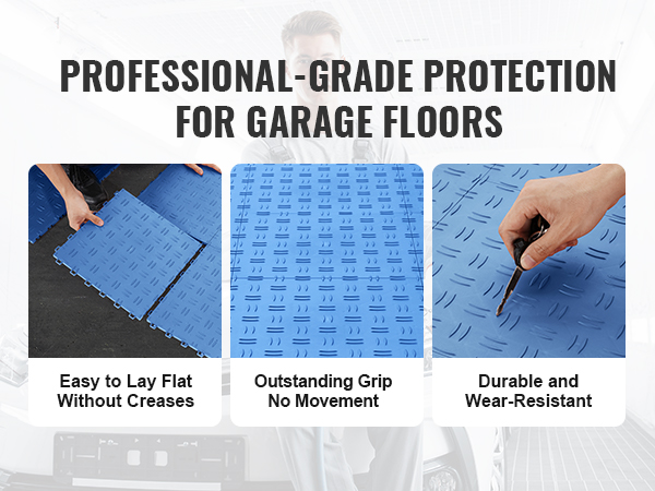 VEVOR garage tiles offer professional-grade protection, easy installation, outstanding grip, and durability.