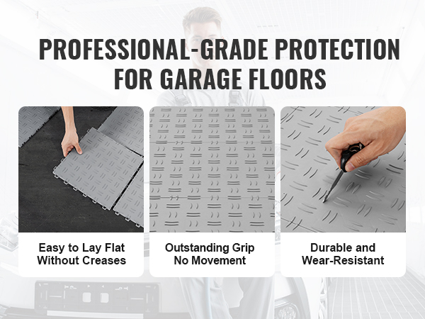 professional-grade protection for garage floors. easy to lay flat, outstanding grip, durable.