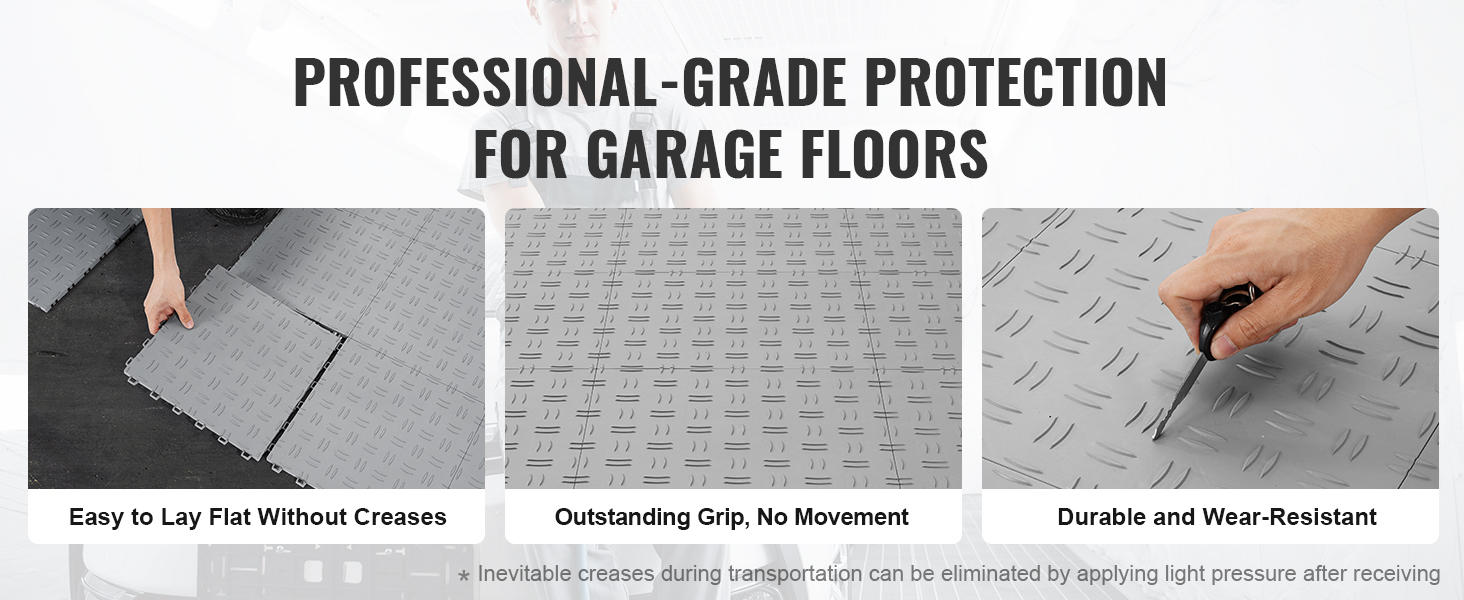 professional-grade protection for garage floors. easy to lay flat, outstanding grip, durable.