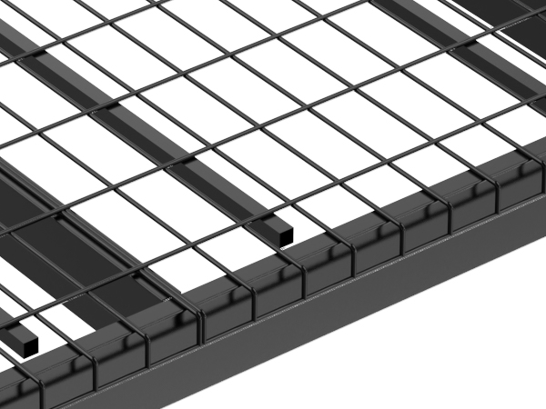 steel wire shelf detail of VEVOR garage storage rack with grid pattern for enhanced durability.