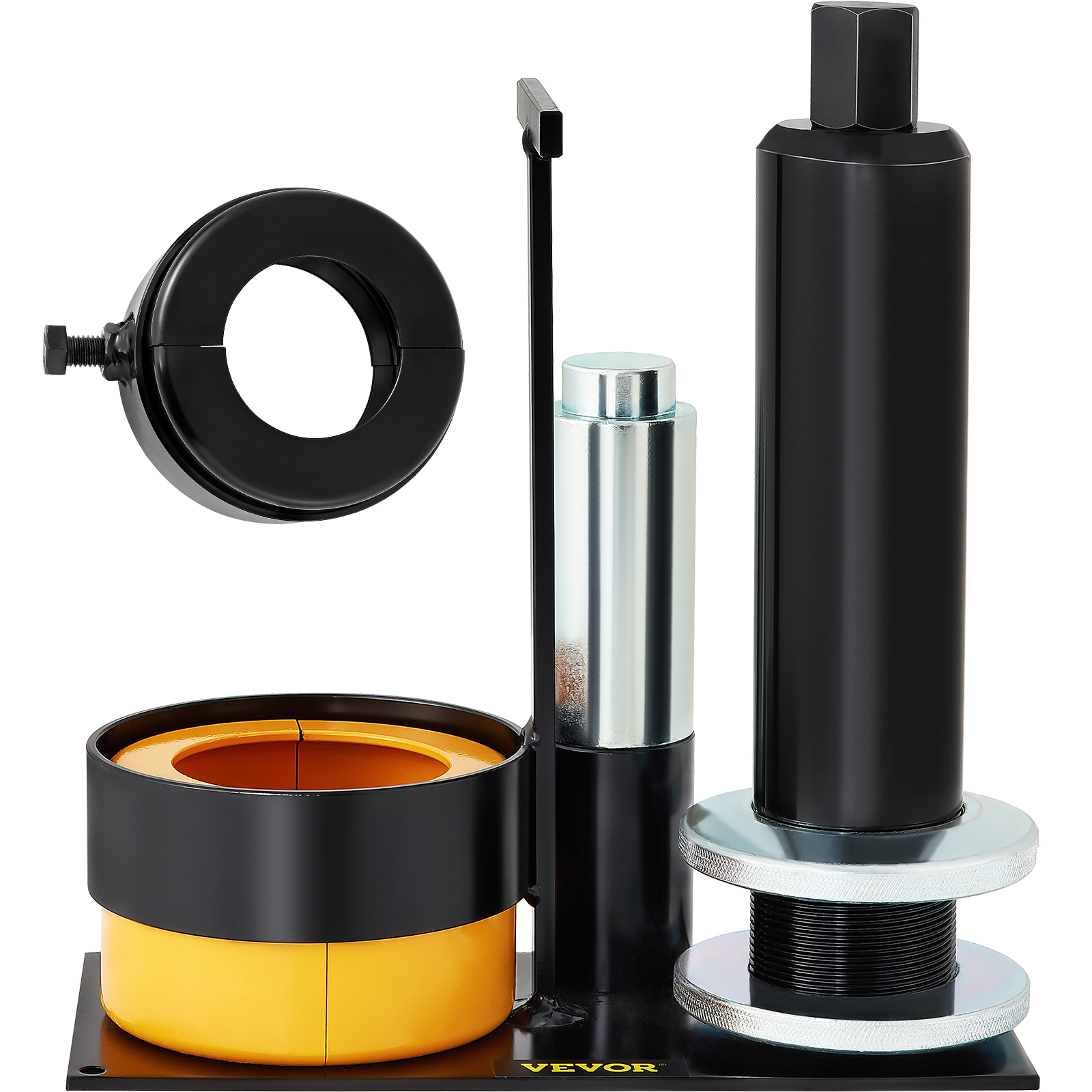 VEVOR pinion bearing puller with various black and yellow components.
