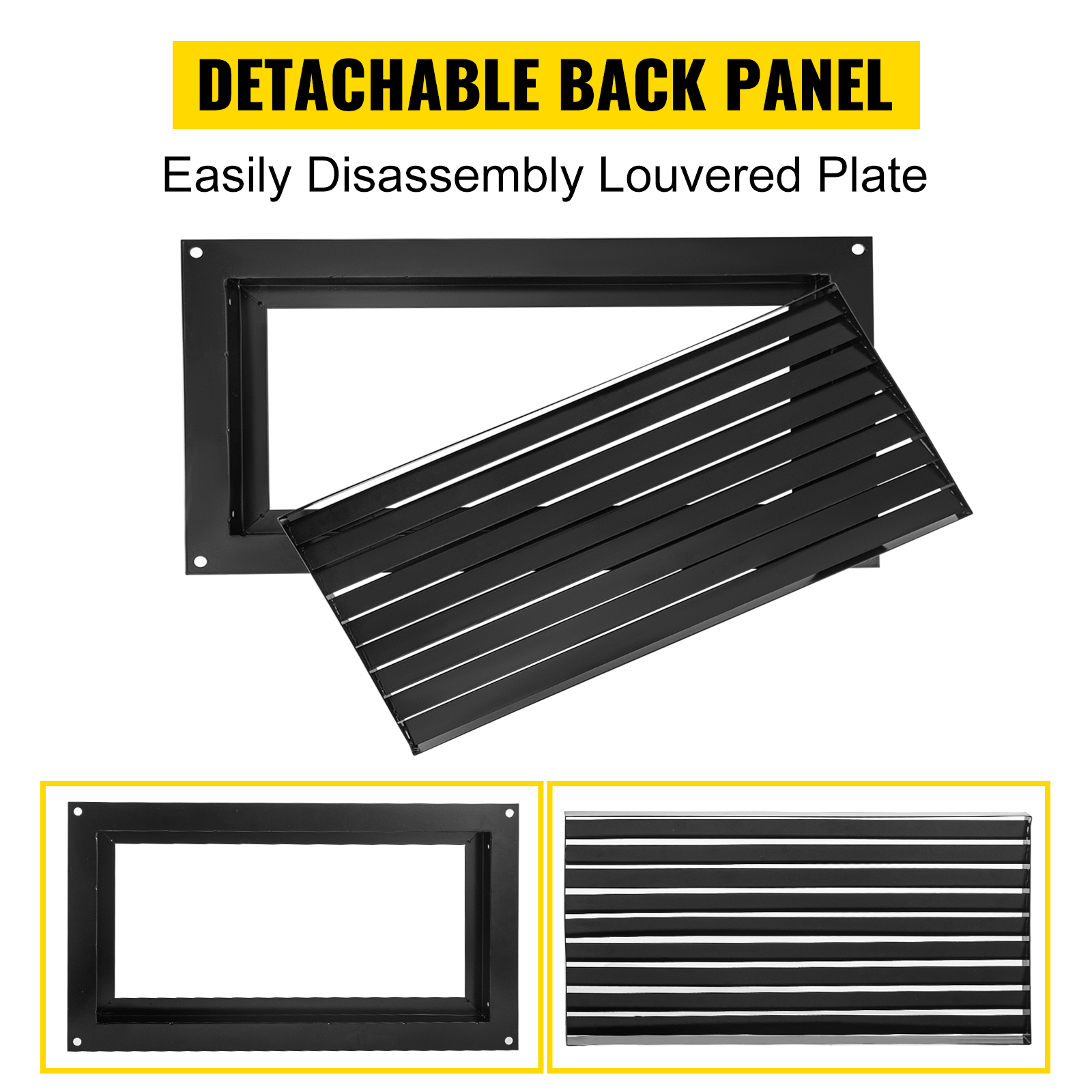 VEVOR flood vent with detachable back panel and easily disassembly louvered plate