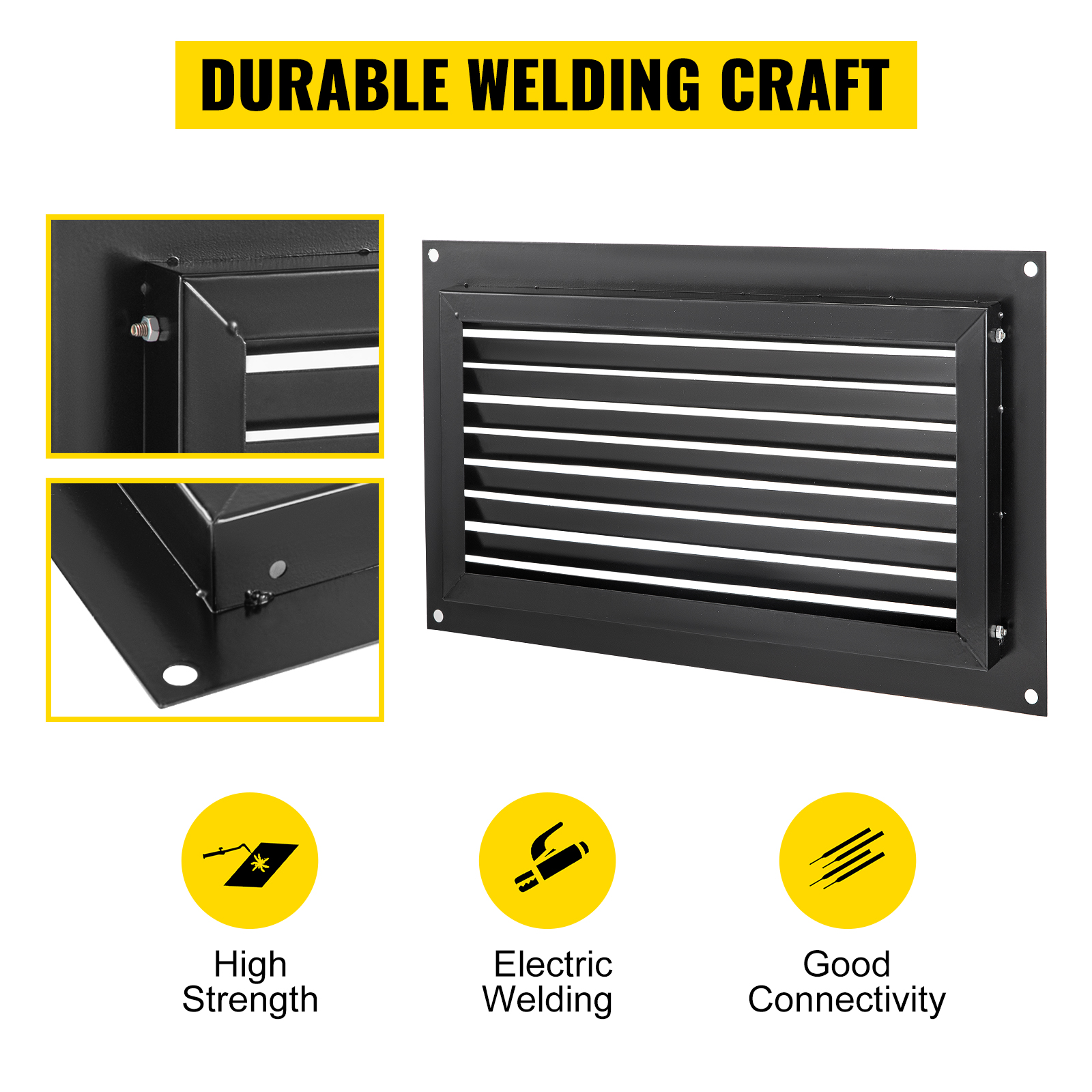 VEVOR flood vent with high strength, electric welding, and good connectivity.