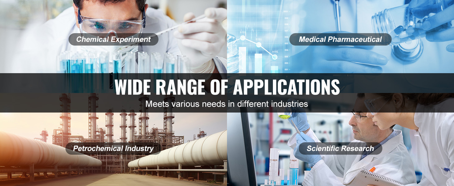 wide range of applications: chemical experiment, medical pharmaceutical, petrochemical industry, scientific research.