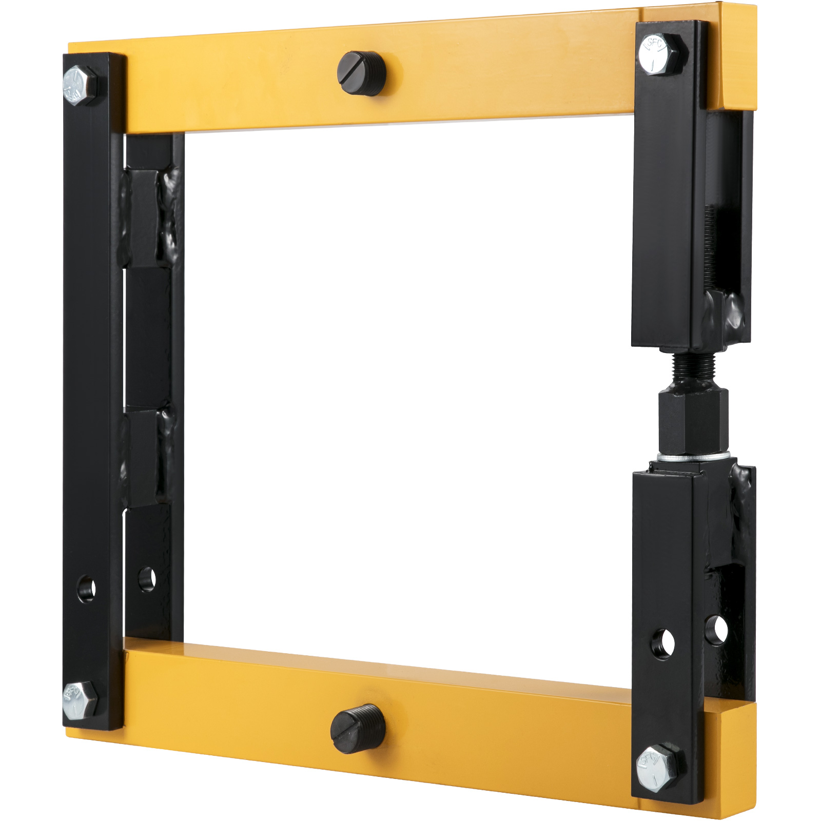 VEVOR differential housing spreader with yellow and black steel frame and adjustment screws.
