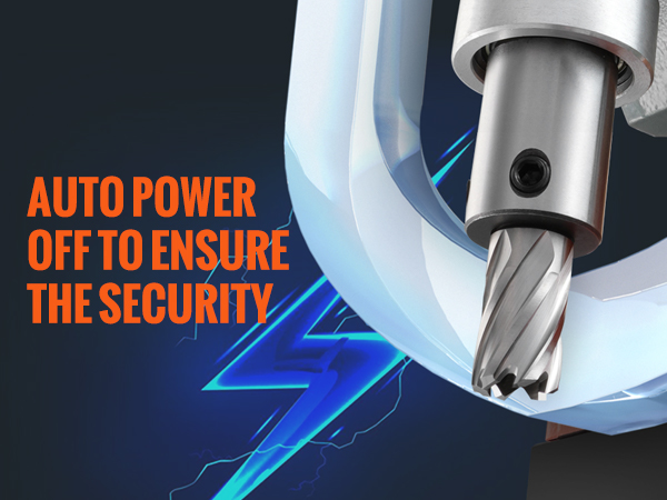 automatinio išsijungimo funkcija VEVOR magnetinio gręžimo užtikrina saugumą per didelė ir impulsinių maitinimo situacijose.