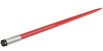red VEVOR hay spear with a silver attachment point and black tip.