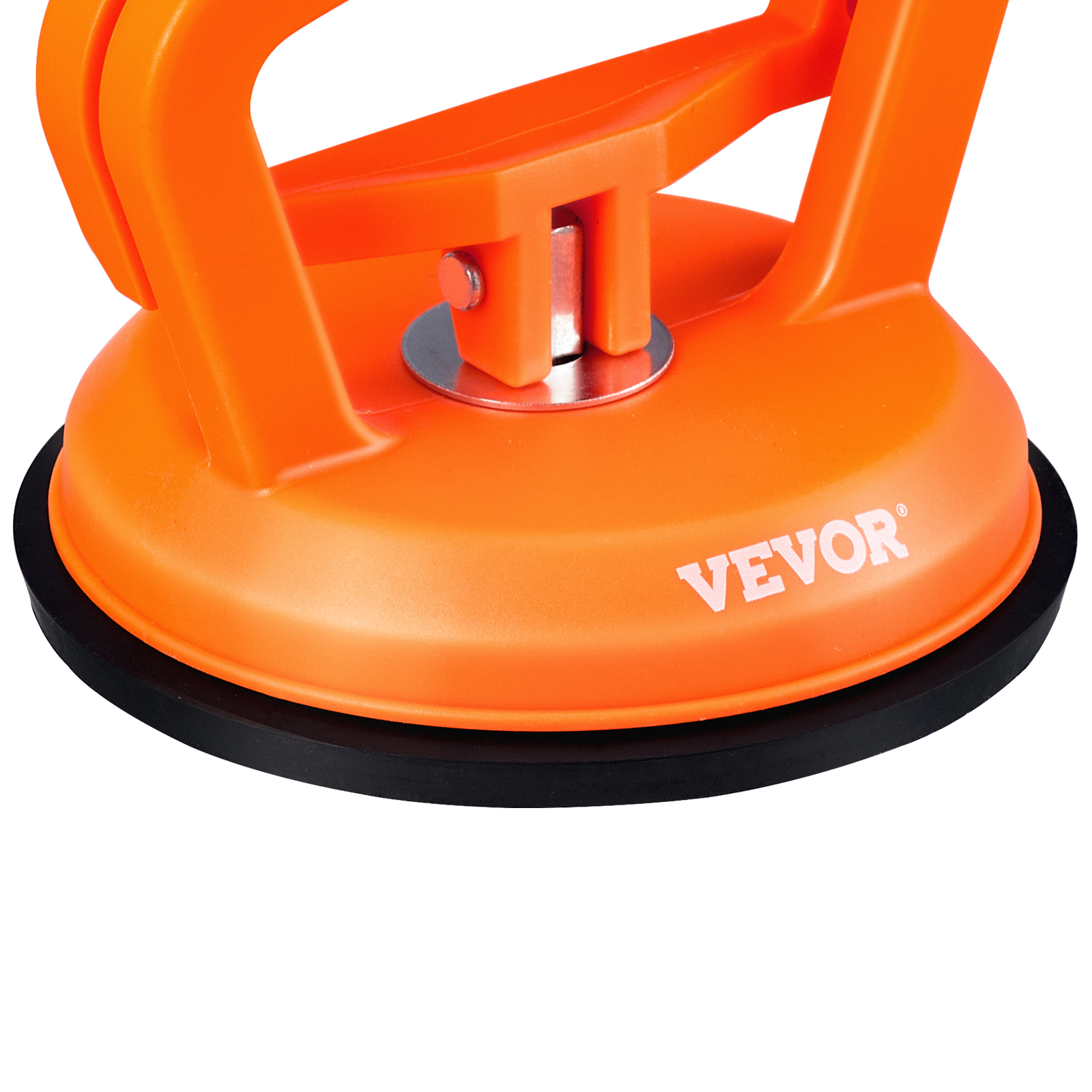 orange suction cup tool with "VEVOR" branding for the VEVOR dent removal kit.