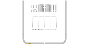 VEVOR boat trailer guide-ons with installation hardware, u-bolts, and mounting brackets.