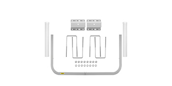 VEVOR boat trailer guide-ons kit with brackets, u-bolts, and hardware for easy installation.