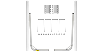 VEVOR boat trailer guide-on with brackets, u-bolts, and nuts for boat alignment and protection.