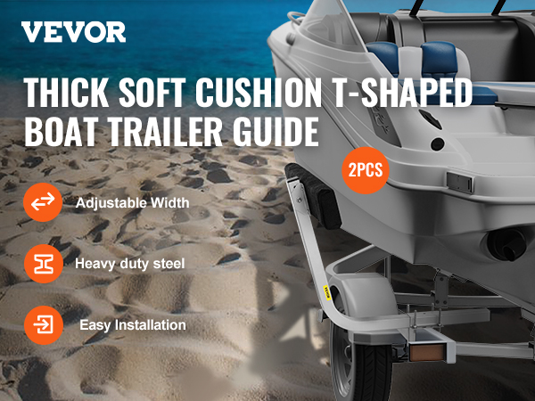 VEVOR marine trailer assistant: boat trailer guide with adjustable width, heavy-duty steel, easy installation.