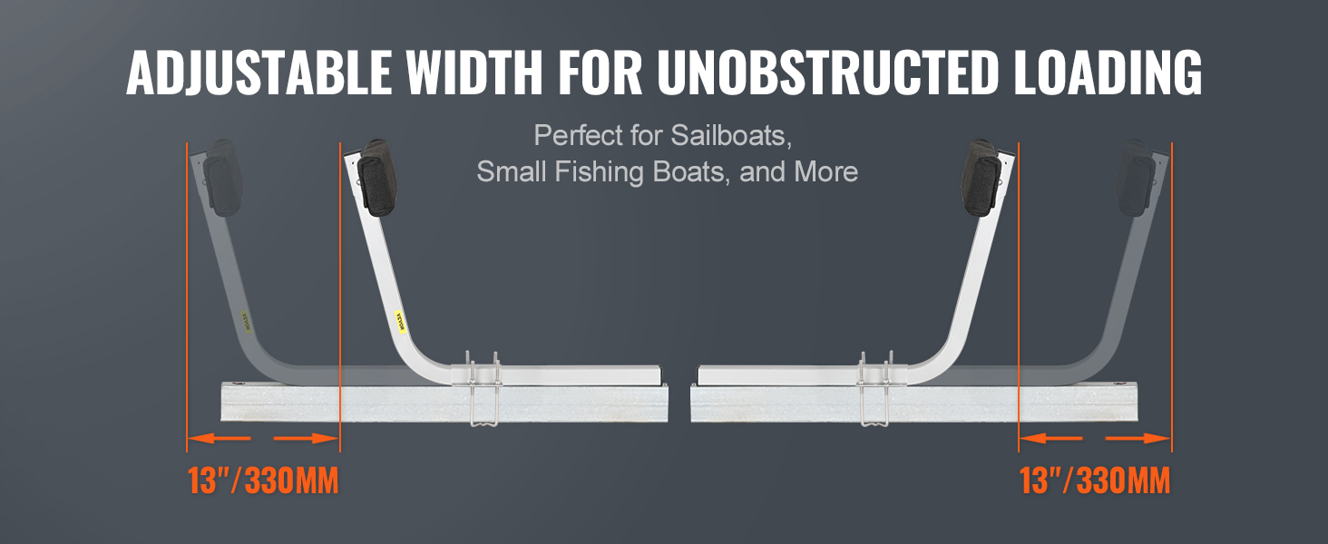 adjustable width VEVOR marine trailer assistant, perfect for sailboats and small fishing boats.