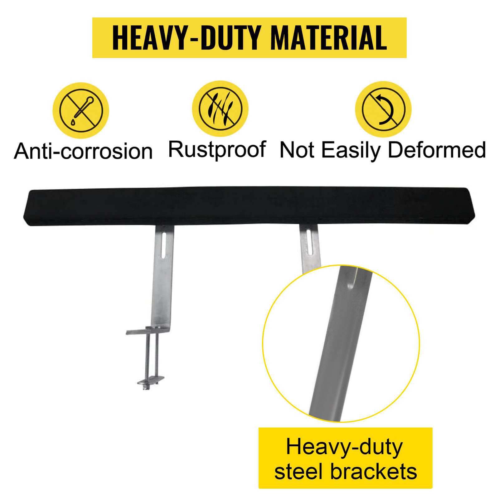VEVOR boat trailer guide-ons with heavy-duty steel brackets, anti-corrosion, rustproof, and durable.