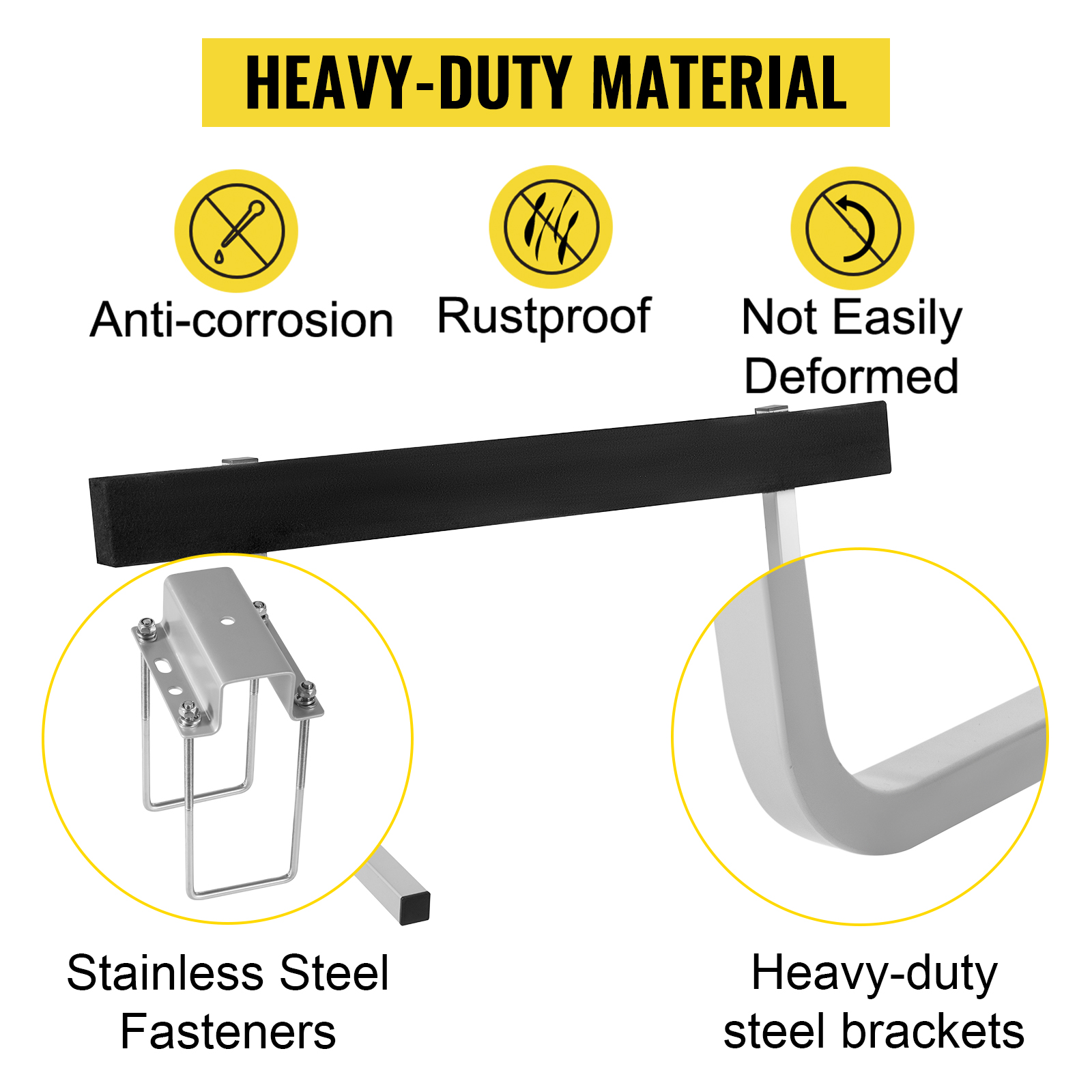 heavy-duty material: VEVOR boat trailer guide-ons with anti-corrosion, rustproof, and durable features.