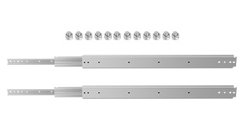 VEVOR heavy duty drawer slides with included mounting screws.
