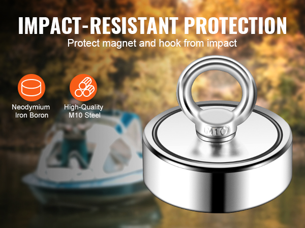 impact-resistant VEVOR magnet fishing kit featuring neodymium iron boron and high-quality m10 steel.