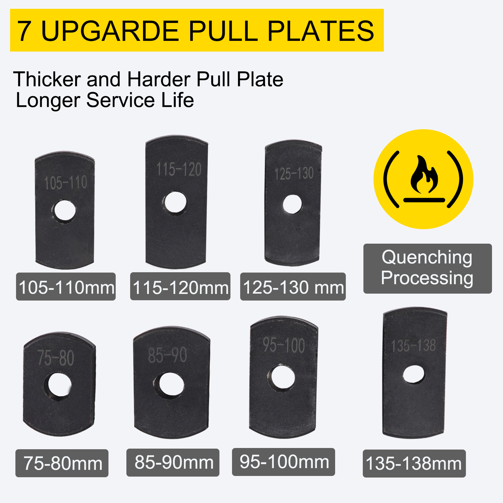 VEVOR cylinder liner puller with seven upgraded pull plates for longer service life.