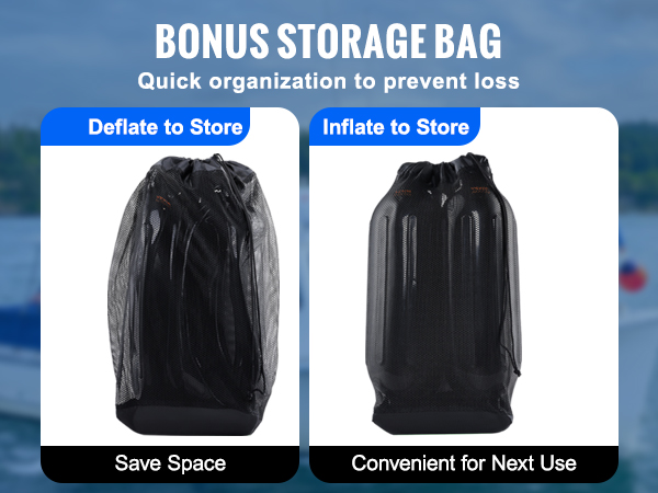 bonus storage bag for quick organization, featuring a drawstring closure, visual mesh, wear-resistant material.