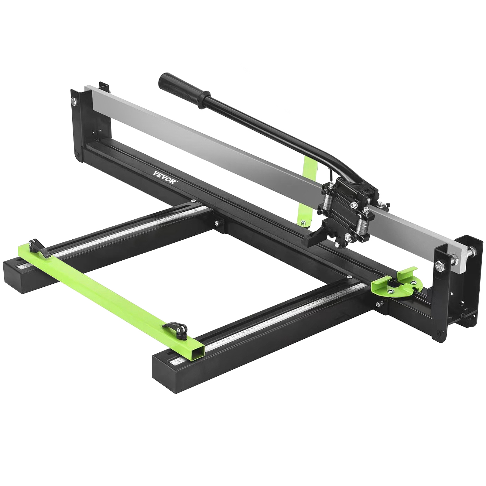 manual VEVOR tile cutter with green and black components for precise tile cutting