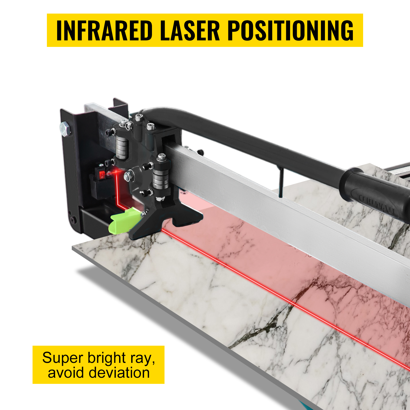 VEVOR tile cutter with infrared laser positioning for precise cuts. super bright ray.