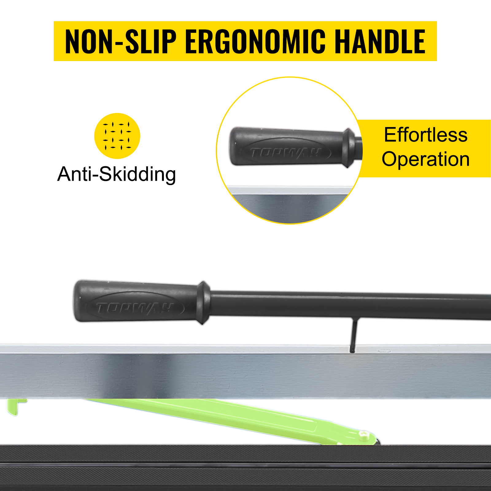 VEVOR tile cutter with non-slip ergonomic handle for effortless operation.