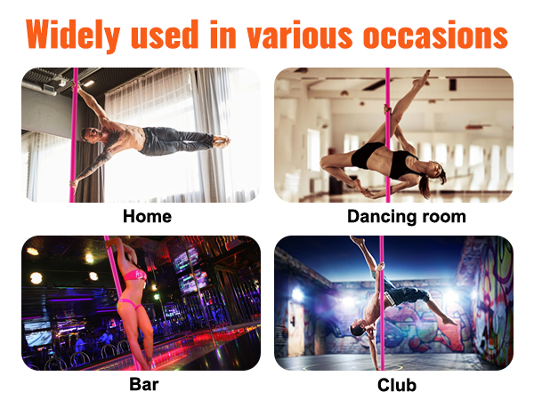VEVOR professional dancing pole for fitness, balance, coordination, and weight loss at home, bar, club, gym.
