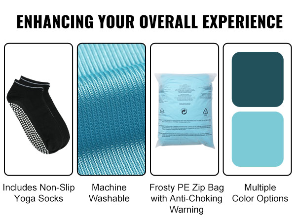 includes non-slip yoga socks, machine washable fabric, frosty pe zip bag, and multiple color options for VEVOR aerial yoga hammock.
