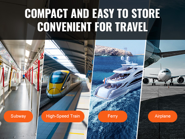 compact and easy to store VEVOR electric wheelchair suitable for subway, high-speed train, ferry, airplane.