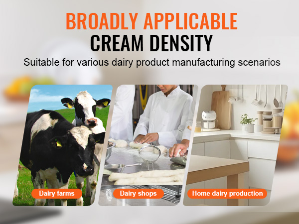 dairy farms, dairy shops, and home dairy production utilizing VEVOR milk cream separator.