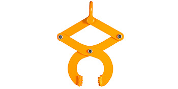 orange VEVOR pallet puller with sturdy steel jaws and hook mechanism.