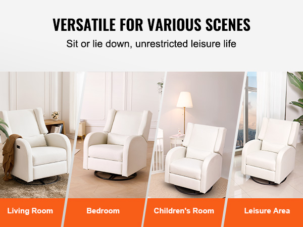 VEVOR power recliner: versatile for living room, bedroom, children's room, and leisure area use.