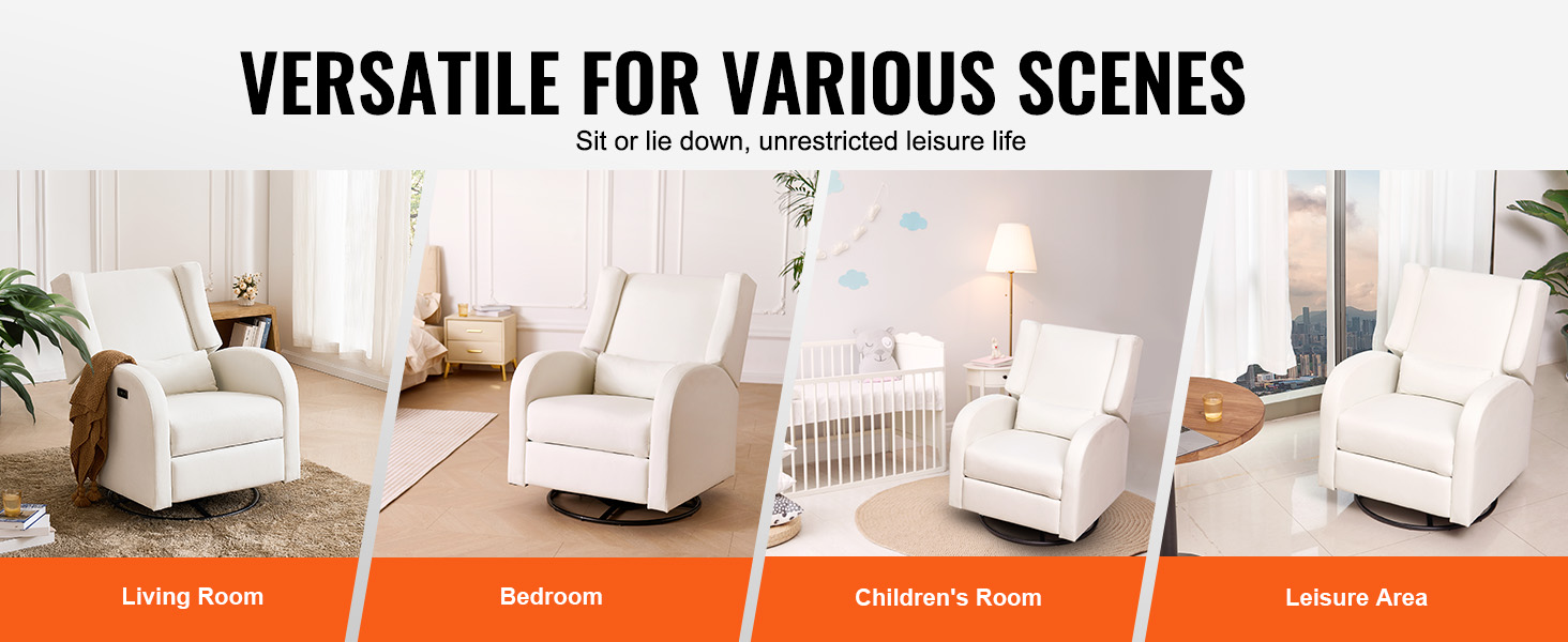 VEVOR power recliner: versatile for living room, bedroom, children's room, and leisure area use.