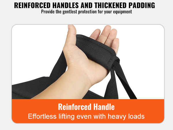 person holding a black VEVOR dj mixer bag, showcasing reinforced handles and thickened padding.