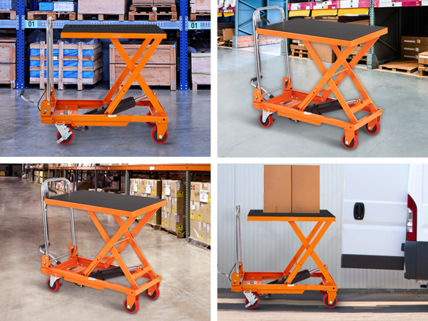 VEVOR hydraulic lift table in supermarkets, factories, workshops, and warehouses for wide applications.