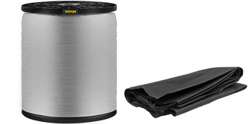 VEVOR polyester pull tape with a reel and a folded black covering.