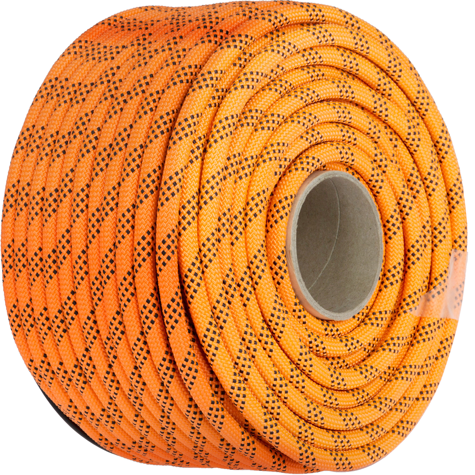 orange VEVOR double braid polyester rope coiled neatly on a spool.