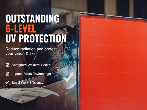 outstanding 6-level uv protection, safeguard welders' health, improve work environment, boost efficiency.