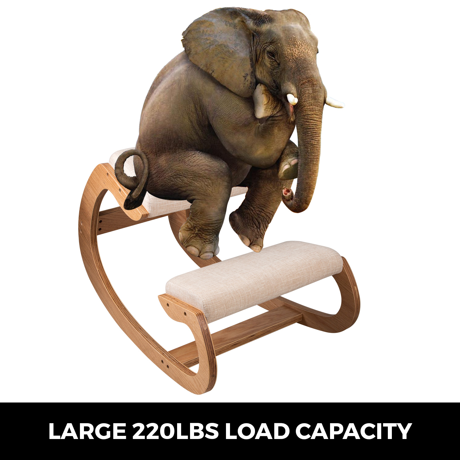 VEVOR ergonomiskā ceļgalu krēsla zilonis, lai parādītu 220 mārciņu kravnesību.