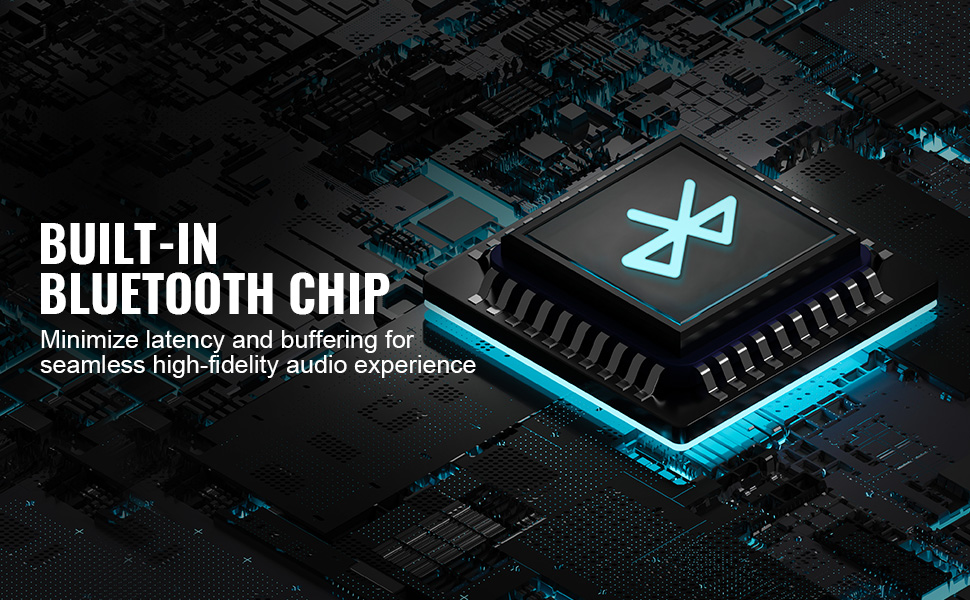 built-in bluetooth chip for VEVOR bluetooth ceiling speakers, minimizing latency and buffering for hi-fi audio.
